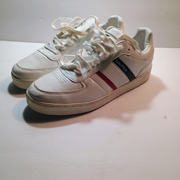 Nautica White Sneakers with Red and Navy Accents - Picture 6 of 6